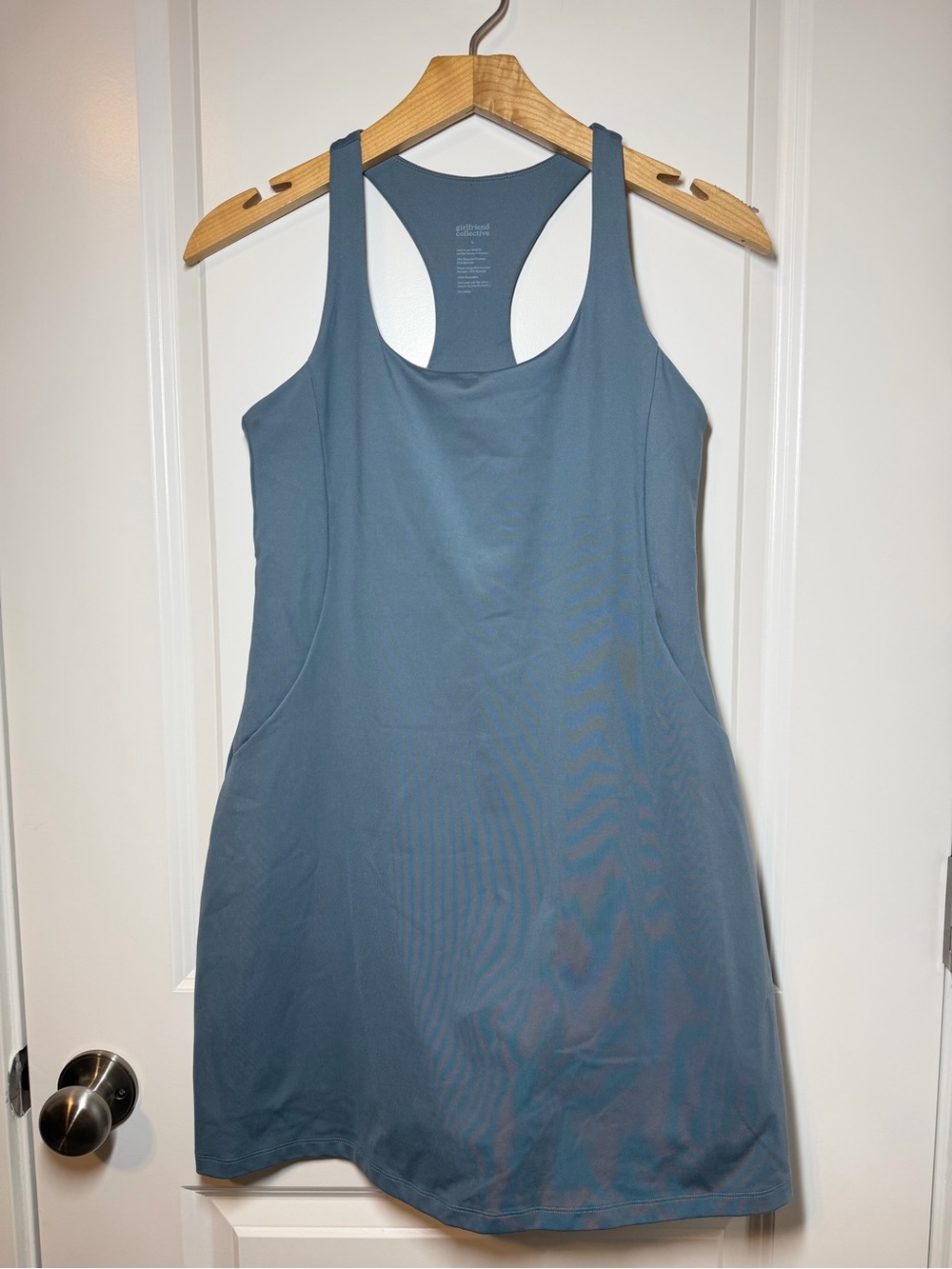 Girlfriend Collective Slate Blue Racerback Tank Athletic Dress